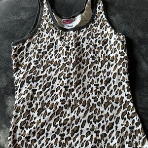 80s Leopard print top